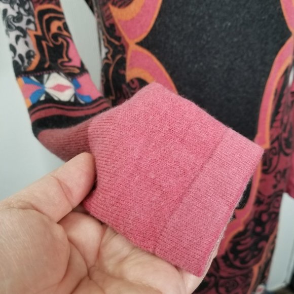 ETRO Black Paisley Wool Cashmere Turtleneck Dress - Picture 6 of 7